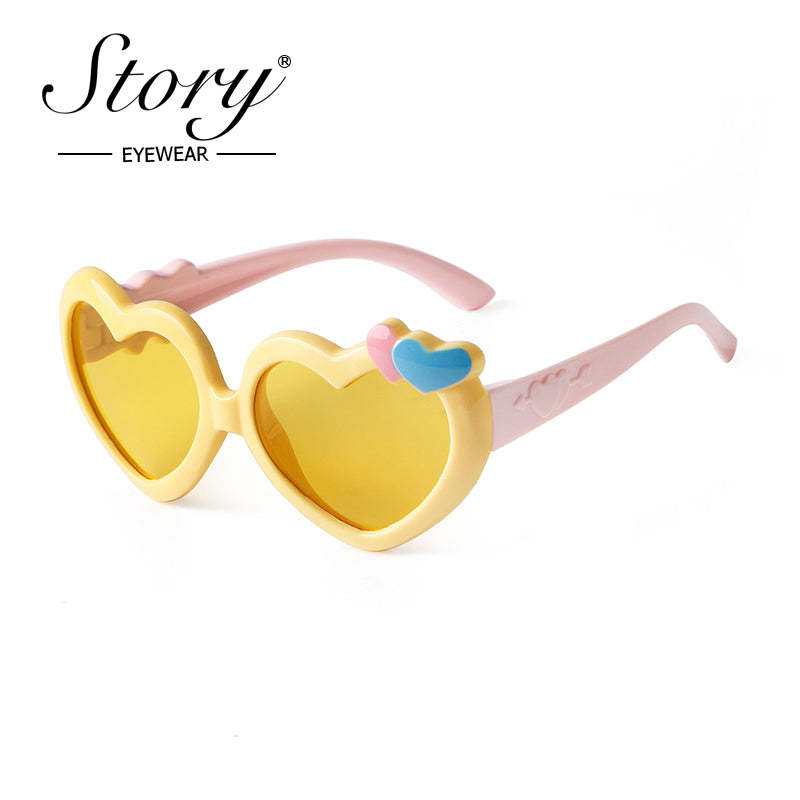 2024 New Universal Cartoon for Boys and Girls Fashion Love Polarized Sunglasses,Fashion  Style Sunglasses