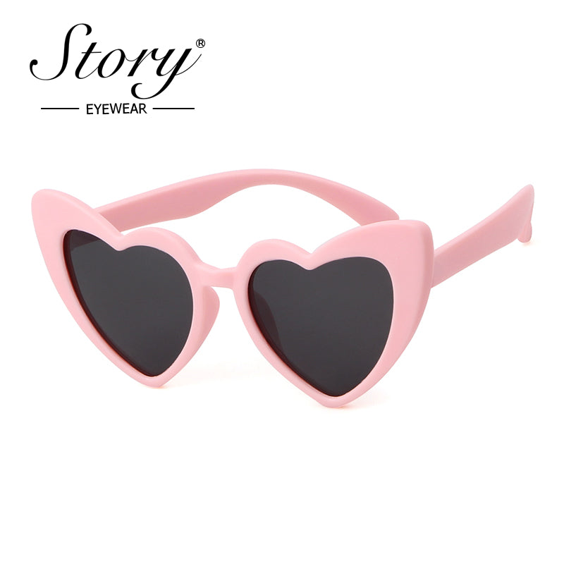 New Children's Sunglasses Retro Personalized Polarized Sunglasses Fashion Love Shaped Children's Sunglasses