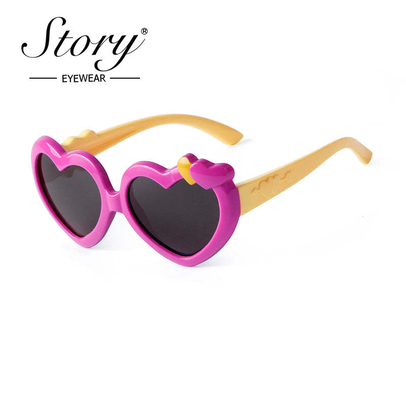 2024 New Universal Cartoon for Boys and Girls Fashion Love Polarized Sunglasses,Fashion  Style Sunglasses