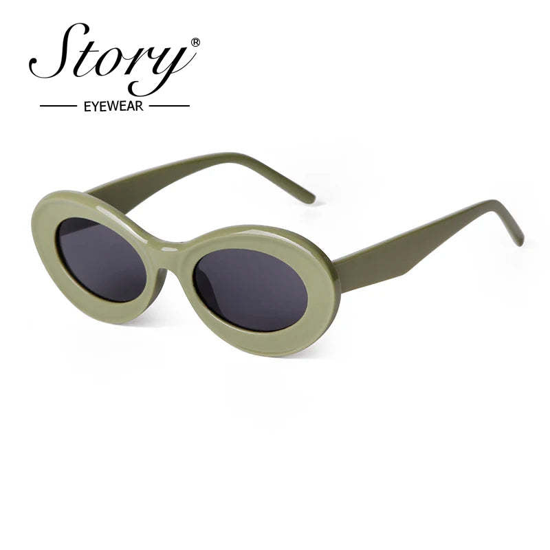 Trend Oval Sunglasses Women Retro  SunGlasses UV400