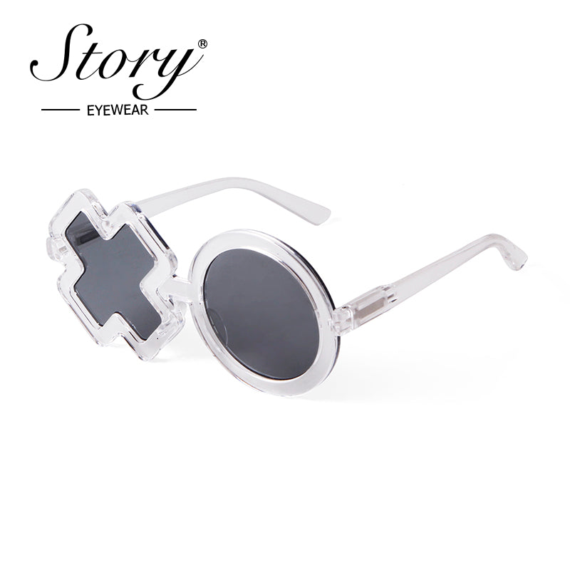 Round Frame Flower Petal Sunflower Glasses, Comfortable Colorful Children's Sunglasses