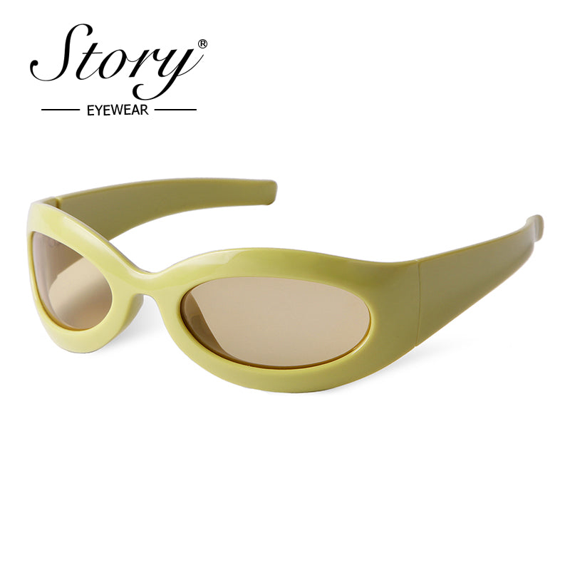 2024 New Large Frame Sunglasses for Men, Millennium Cat Eyes Sunglasses for Women, Trendy Cycling Polarized Glasses