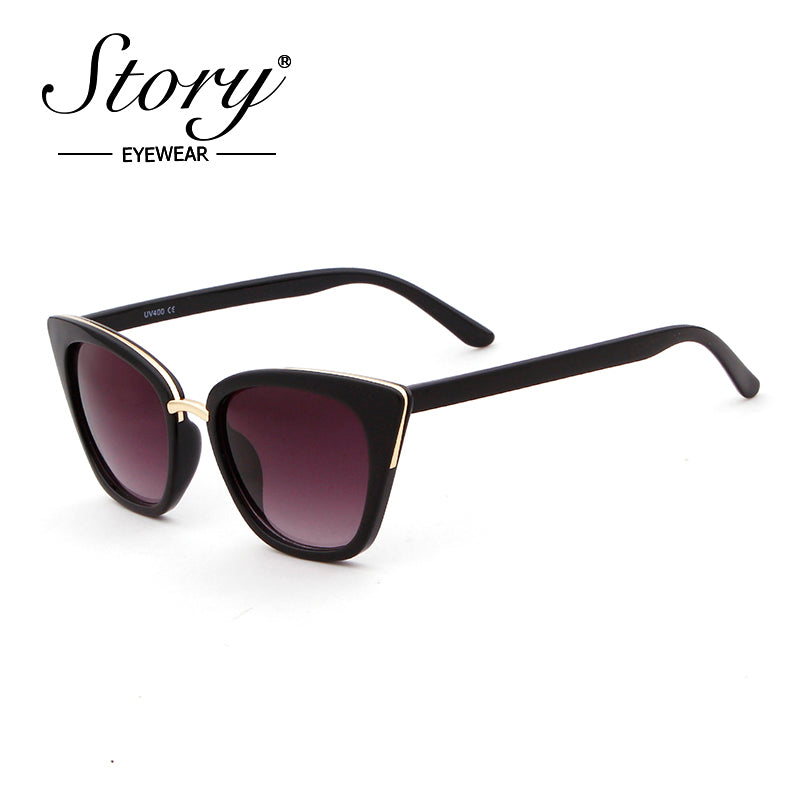 STORY Cat Eye Drop Sunglasses Women Sun Glasses uv400