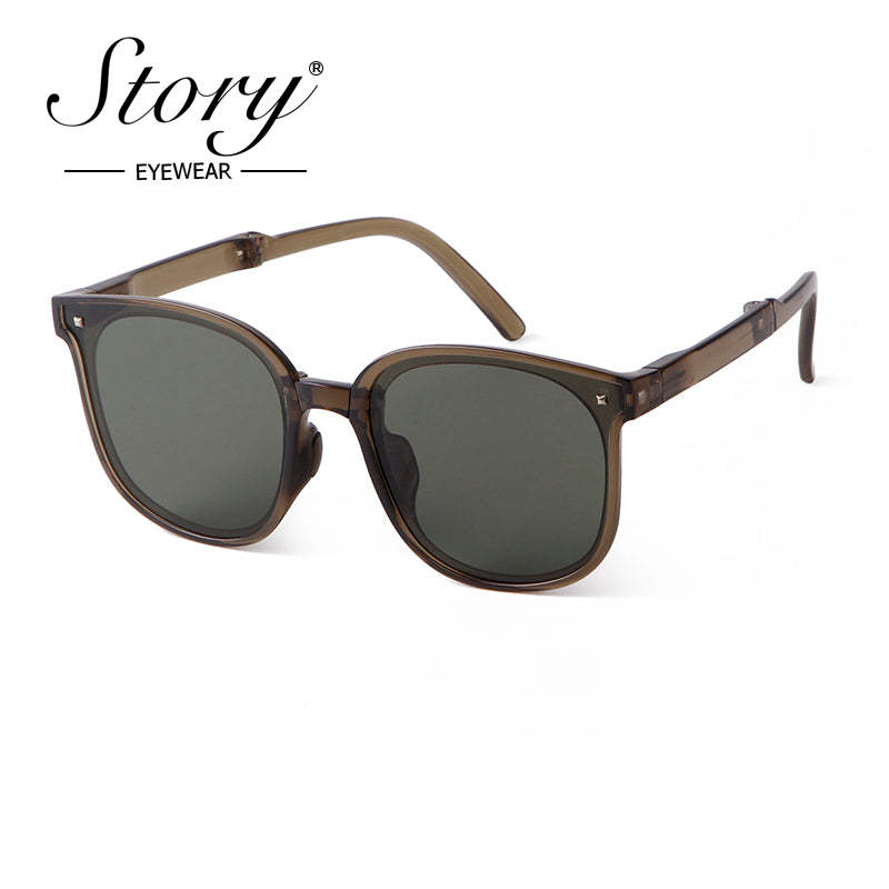 2024 New Polarized Folding Sunglasses ,Fashion Retro Sunscreen Folding Sunglasses for Women