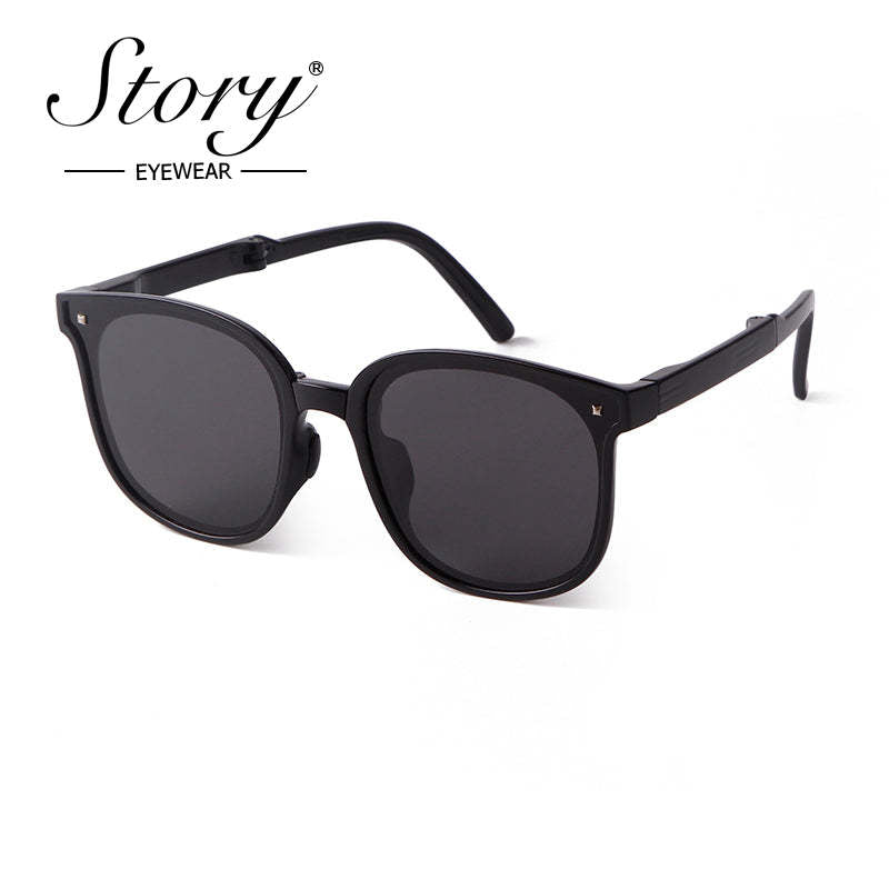 2024 New Polarized Folding Sunglasses ,Fashion Retro Sunscreen Folding Sunglasses for Women