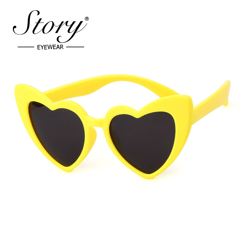New Children's Sunglasses Retro Personalized Polarized Sunglasses Fashion Love Shaped Children's Sunglasses