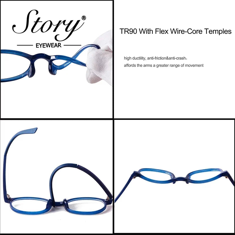 STORY Fashion Oval Anti-blue Kids Glasses TR90 Frame Girl Boy