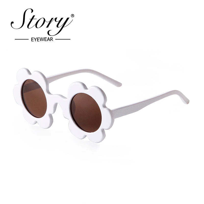 2024 New Fashion Children's Cartoon Cute Fashion Style Sunflower Sunglasses Shading Polarized Light Travel Street Shooting Trend Sunglasses Versatile