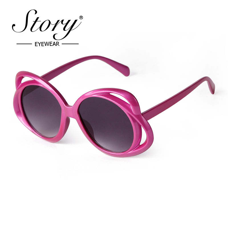 Butterfly Frame Female Sunglasses,Cute Girls Clock in and Take Photos Sunglasses,Hip Hop Sweet Cool Personality anime Sunglasses