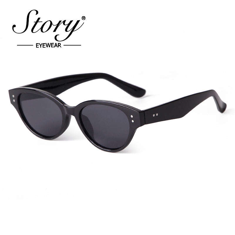 New Cat's Eye Small Frame Slim Sunglasses, High Grade Sunglasses Beach Vacation Style