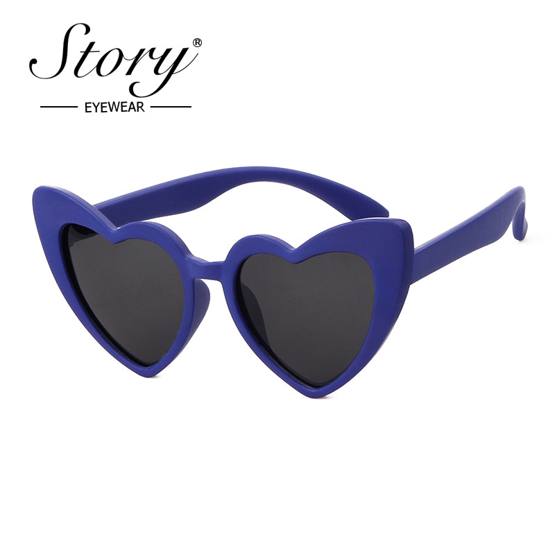 New Children's Sunglasses Retro Personalized Polarized Sunglasses Fashion Love Shaped Children's Sunglasses