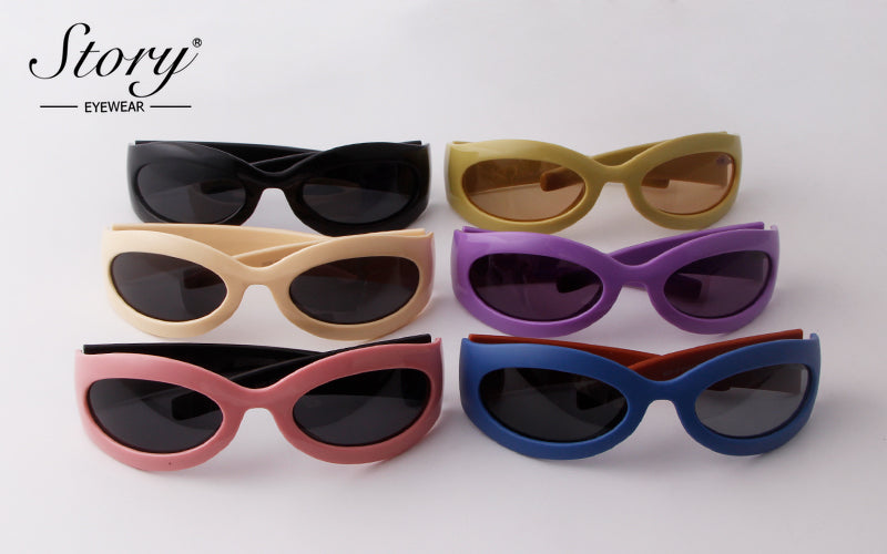 2024 New Large Frame Sunglasses for Men, Millennium Cat Eyes Sunglasses for Women, Trendy Cycling Polarized Glasses