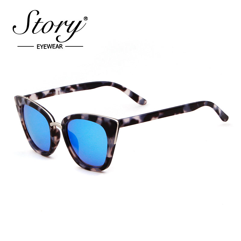 STORY Cat Eye Drop Sunglasses Women Sun Glasses uv400